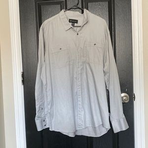 Mens INC International Gray long sleeve dress shirt. XXL NWT